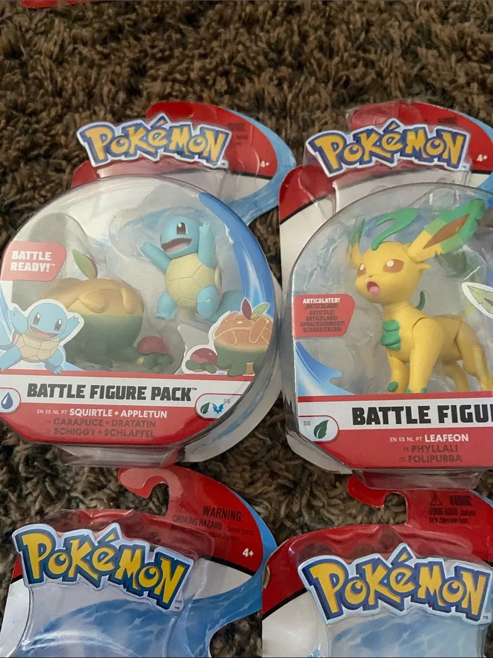 Battle Figure Pack - Assorted Characters (Blue, Yellow, Green, White) Pokemon